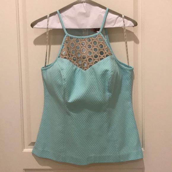 Lilly Pulitzer Larina Top Pool Blue - Picture 2 of 7